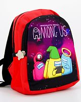 Рюкзак дошкольный Among Us (Амонг Ас), подростковый для мальчика и девочки, красный, размер S