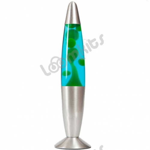 Лава-лампа,  35 см, Зелёная/Синяя фото 2