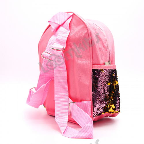 Рюкзак с пайетками меняющий цвет медовый фото 6