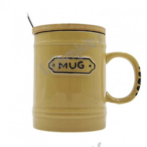 Керамическая кружка Mug желтая, 300 мл фото 3