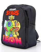 Рюкзак дошкольный Brawl Stars (Бравл Старс), подростковый для мальчика и девочки, черный, размер S