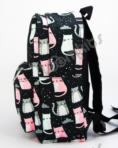 Рюкзак для девочки школьный "Ночные котики", размер M фото 3