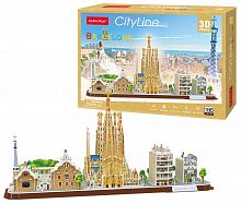 3D пазл CubicFun CityLine Барселона, 186 деталей