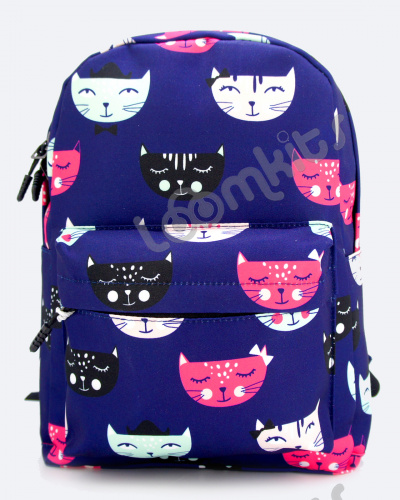 Рюкзак для девочки "Фиолетовые котики", размер M фото 2