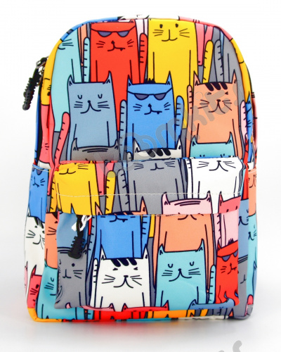 Рюкзак для девочки школьный "Странные Котики", размер M фото 3