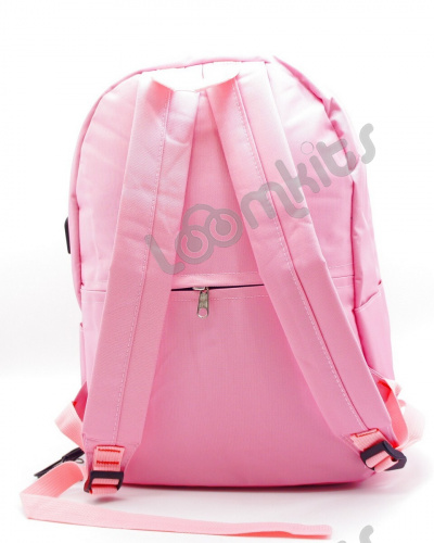 Рюкзак Tik Tok Wings (Тик Ток Крылья) розовый, боковые карманы для воды, 40 см с USB выходом фото 5