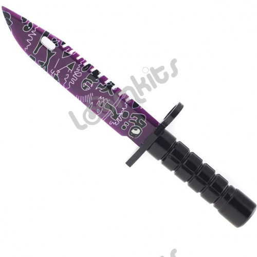 Нож байонет из дерева, ручная роспись (Freehanded) Counter-Strike