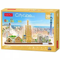 3D пазл CubicFun Барселона CityLine, 186 деталей