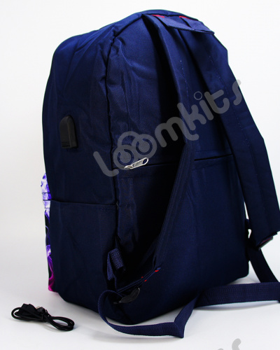 Рюкзак для девочки школьный Likee (Лайки) USB, 20300, синий фото 5