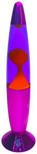 Лава-лампа 34 см Хром, Фиолетовый/Оранжевый фото 2
