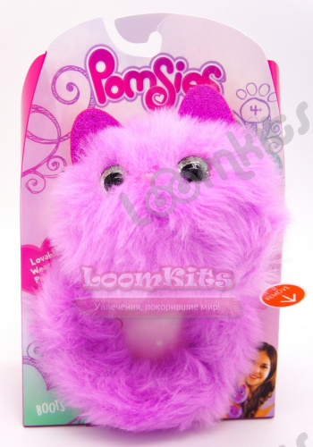 Интерактивная игрушка котенок Pomsies фиолетовый