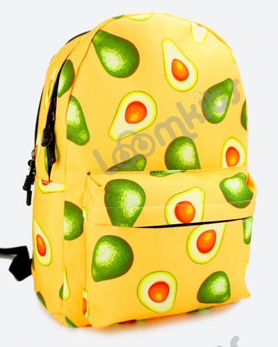 Рюкзак для девочки школьный Авокадо, размер L, желтый
