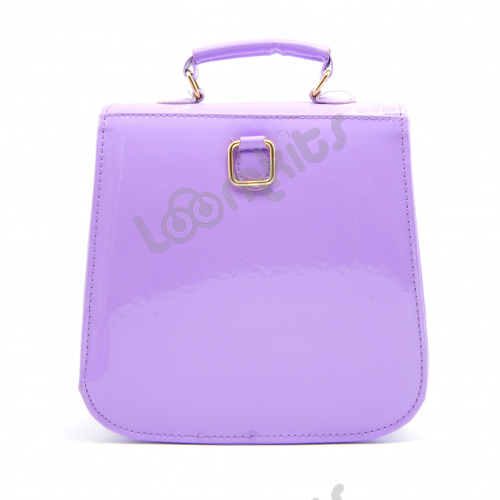 Сумочка-рюкзак "Холодное Сердце - Эльза", средняя, лакированная Фиолетовая фото 5