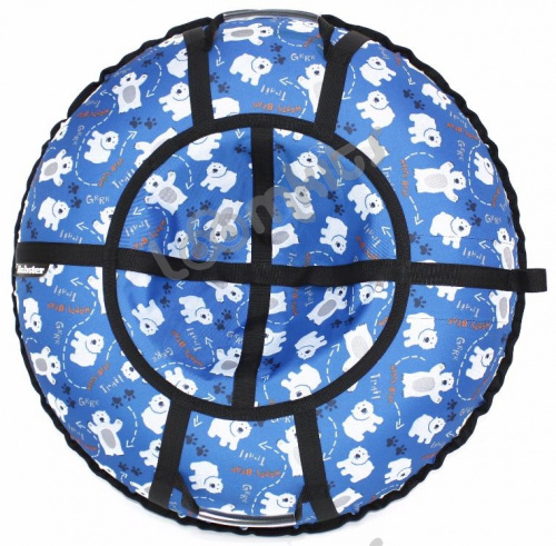 Санки надувные тюбинг "Street Hit" Оксфорд графика, Мишки синие (100 см)