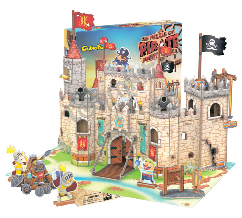 3D пазл CubicFun Замок пиратов, 183 детали фото 4