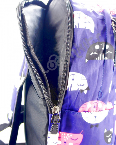 Рюкзак для девочки школьный "Фиолетовые котики", размер L, фиолетовый фото 5