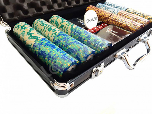 Покерный набор Monte Carlo, 300 фишек (14,5 г) в чемодане фото 5