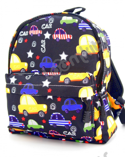 Рюкзак для мальчика дошкольный "Машинки", размер S, черный фото 2