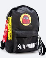 Рюкзак школьный Among Us (Амонг Ас), подростковый для мальчика и девочки, черный (shhh), размер L