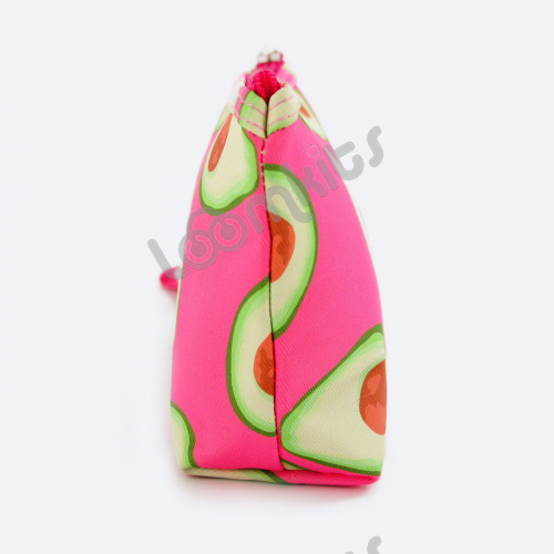 Пенал косметичка для девочки Авокадо, односекционный объемный на молнии, 397 розовый фото 2