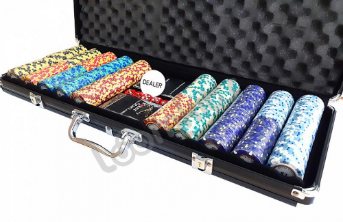 Покерный набор Monte Carlo, 500 фишек (14,5 г) в чемодане фото 3