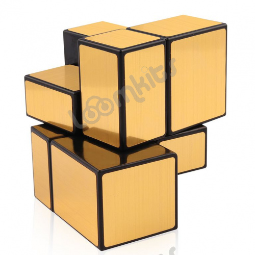Зеркальный Кубик 2x2x2 непропорциональный (золотой) фото 6