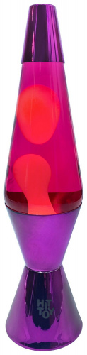 Лава-лампа 36 см Фиолетовый ромб, Розовый/Белый фото 3