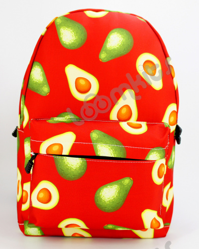 Рюкзак для девочки школьный Авокадо, размер L, красный фото 2