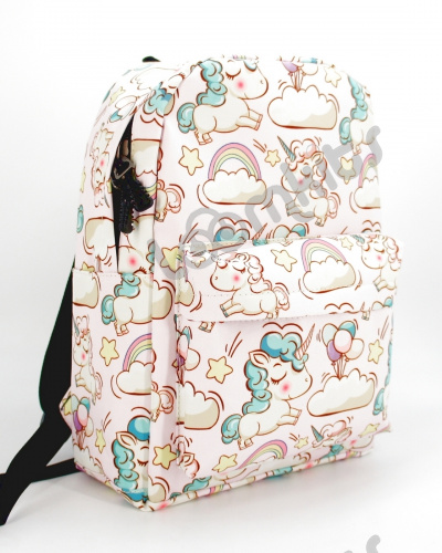 Рюкзак для девочки школьный "Единорожка", размер M, светло-розовый