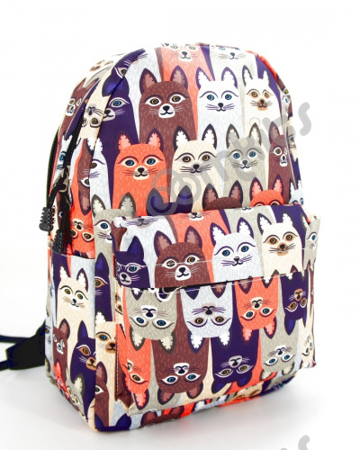 Рюкзак для девочки школьный "Осенние котики", размер L
