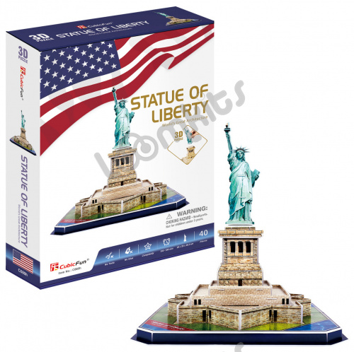 3D пазл CubicFun Статуя Свободы, 39 деталей