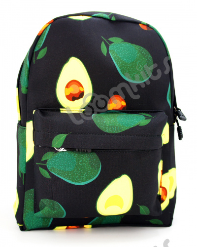 Рюкзак для девочки школьный Авокадо, размер M, черный фото 3