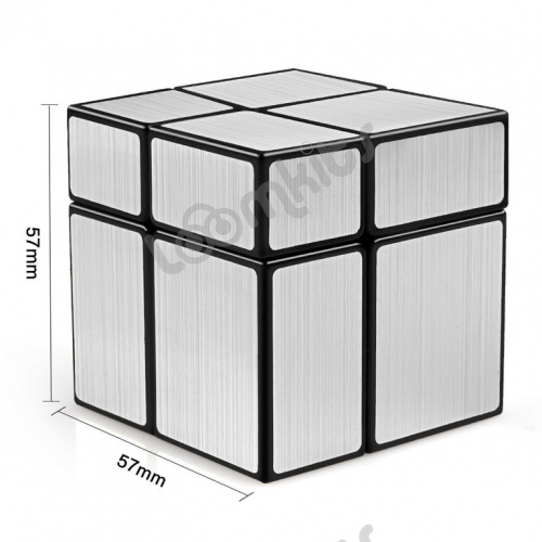 Зеркальный Кубик 2x2x2 непропорциональный (серебряный) фото 3