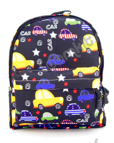 Рюкзак для мальчика дошкольный "Машинки", размер S, черный фото 3