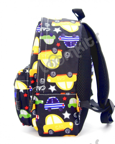 Рюкзак для мальчика дошкольный "Машинки", размер S, черный фото 4