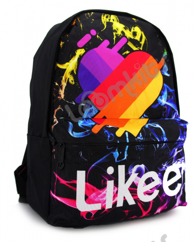 Рюкзак школьный для девочки Likee (Лайки) USB, 20300, черный