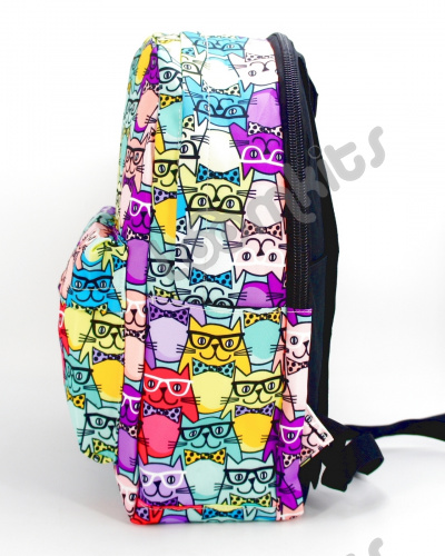 Рюкзак для девочки школьный "Котики в очках", размер L фото 4