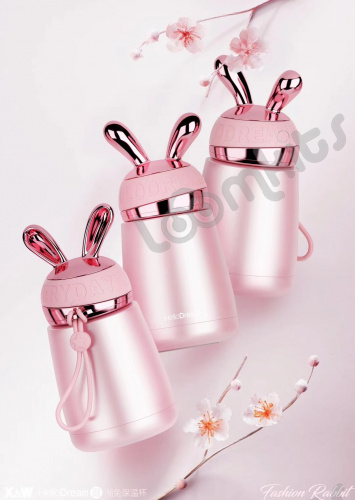 Термос Hello Dream, "Модный кролик", розовый, 300 мл фото 5