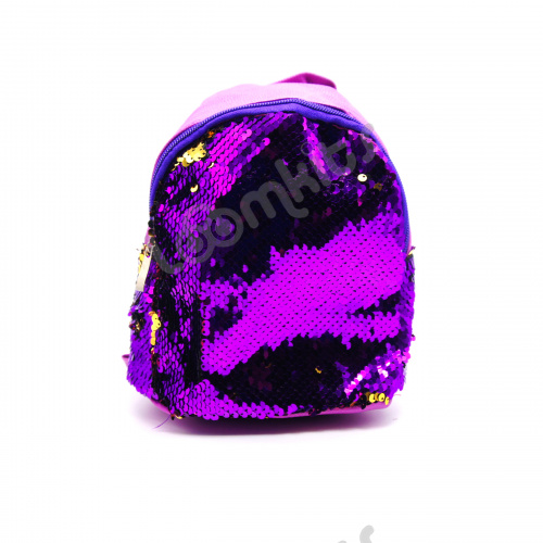 Рюкзачок для девочек с пайетками фиолетовый фото 2