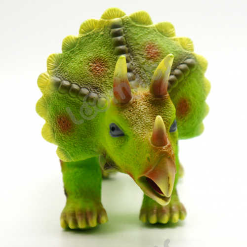 Игрушка динозавр Трицератопс Зеленый 25 см фото 6