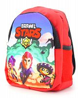 Рюкзак дошкольный Brawl Stars (Бравл Старс), подростковый для мальчика и девочки, красный, размер S