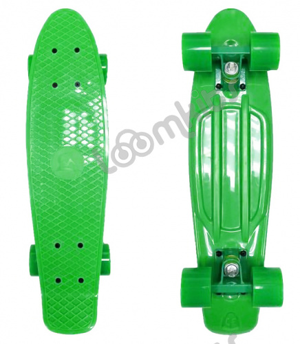 Скейтборд ecoBalance, зеленый с зелеными колесами фото 2