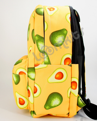 Рюкзак для девочки школьный Авокадо, размер L, желтый фото 4