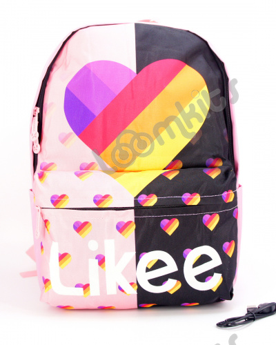 Рюкзак для девочки школьный Likee (Лайки) USB, 20307, розовый фото 2