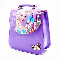 Сумочка-рюкзак "Холодное Сердце - Эльза", средняя, лакированная Фиолетовая