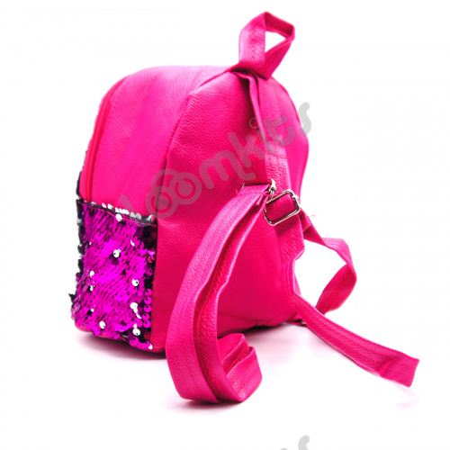 Рюкзачок для девочек с пайетками розовый фото 3