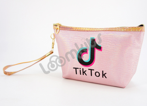 Пенал косметичка для девочки Tik Tok (Тик Ток), односекционный объемный на молнии, 1108 розовый фото 2