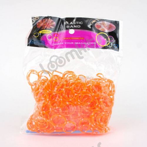 Резинки для плетения двухцветные Оранжевые 600 шт