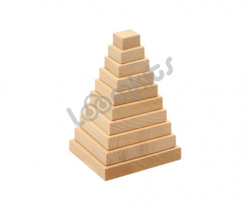 Деревянная развивающая игра Пелси пирамидка «Квадрат» фото 2