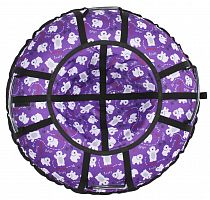 Санки надувные тюбинг "Street Hit" Оксфорд графика, Мишки фиолетовые (100 см)